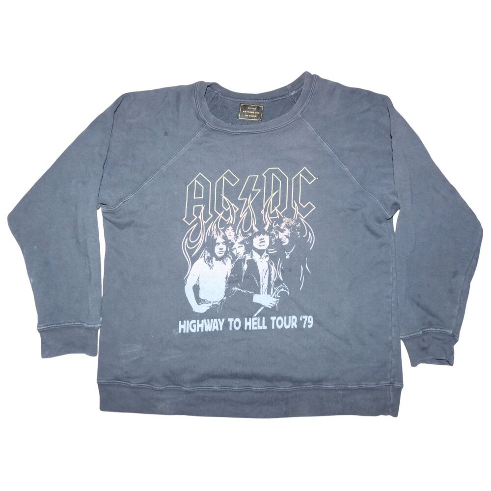 AC/DC ACDC Highway to Hell Tour '79 Retrobrand Los Angeles Sweatshirt Large